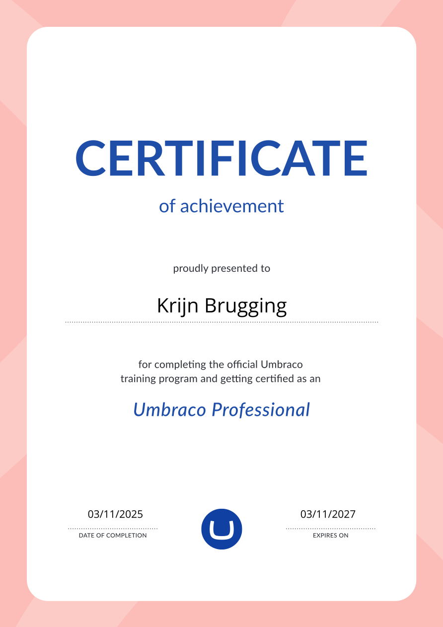 Umbraco Professional certificaat